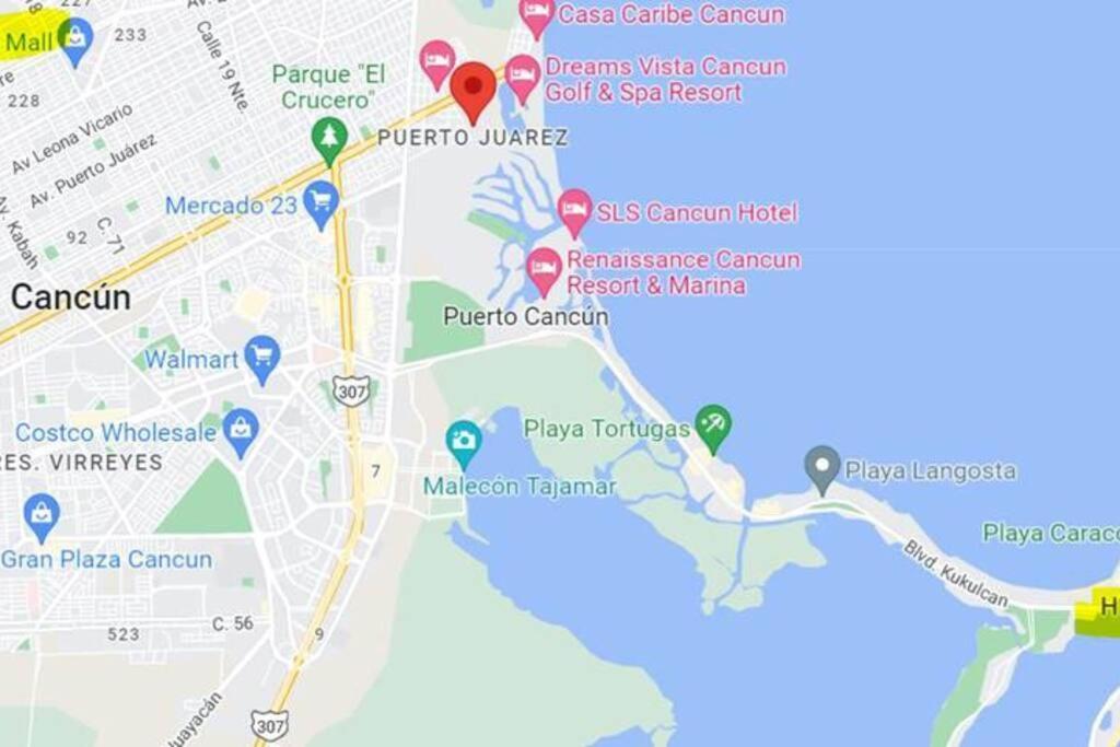 Micro Studio Perfect For Backpackers, Couples, 3 Min Drive To Playa El Nino Канкун Екстериор снимка